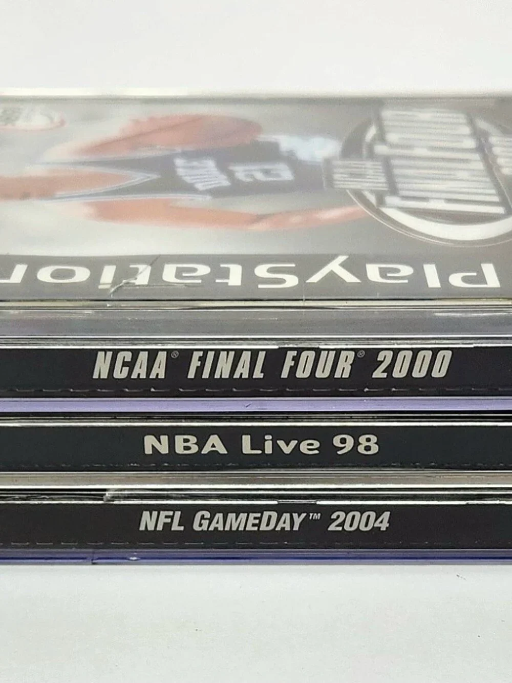 NBA Live 98, NCAA Final Four 2000, NFL GameDay 2004 PS1 CIB PlayStation 1 Bundle